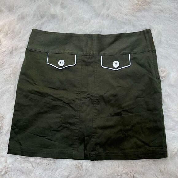 Lija Pants - Lija Golf Skort Athletic Skirt w Built in Shorts Dark Green White womens size 8